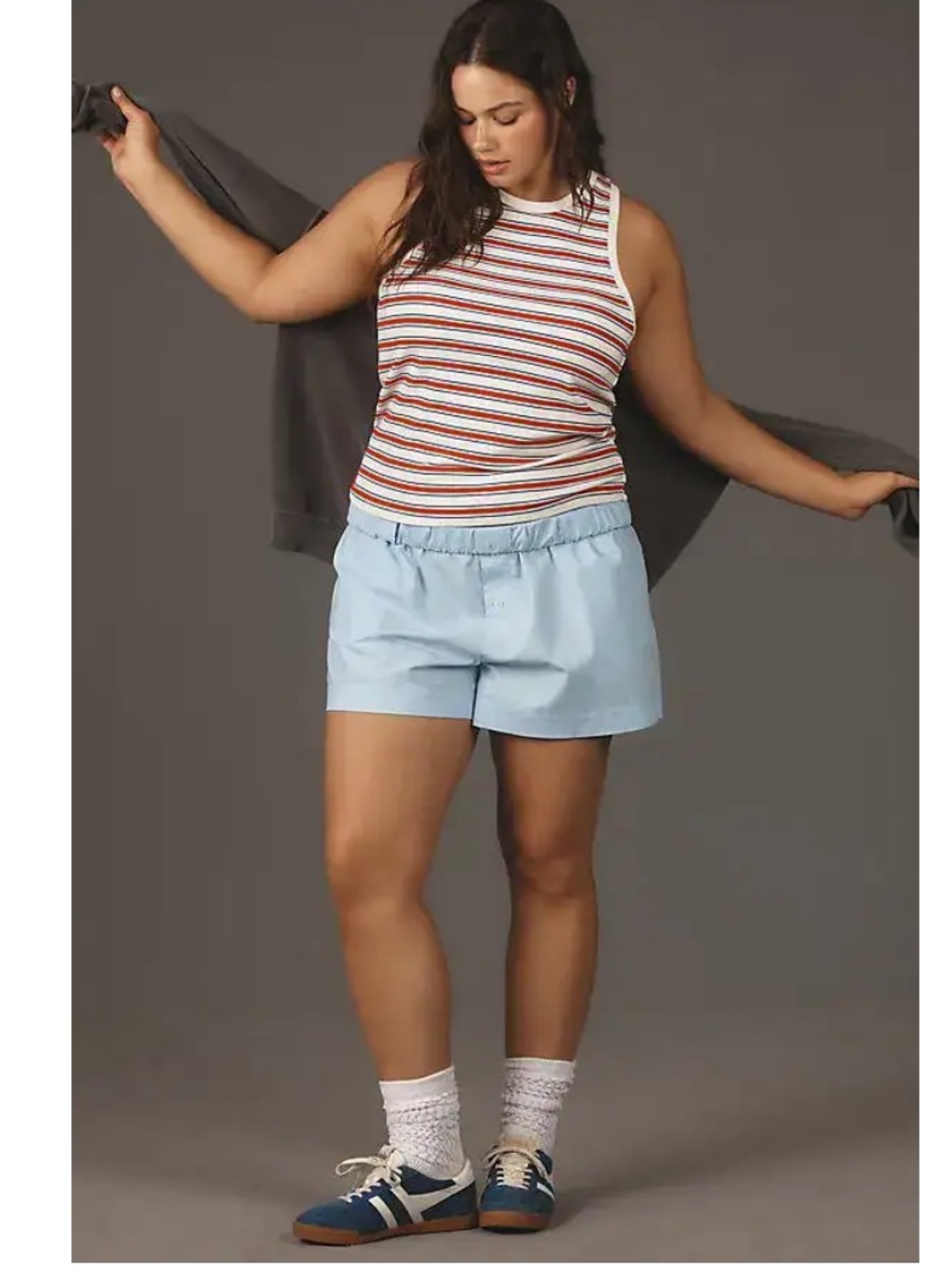 Maeve White Ribbed Tank - Picture 7 of 12